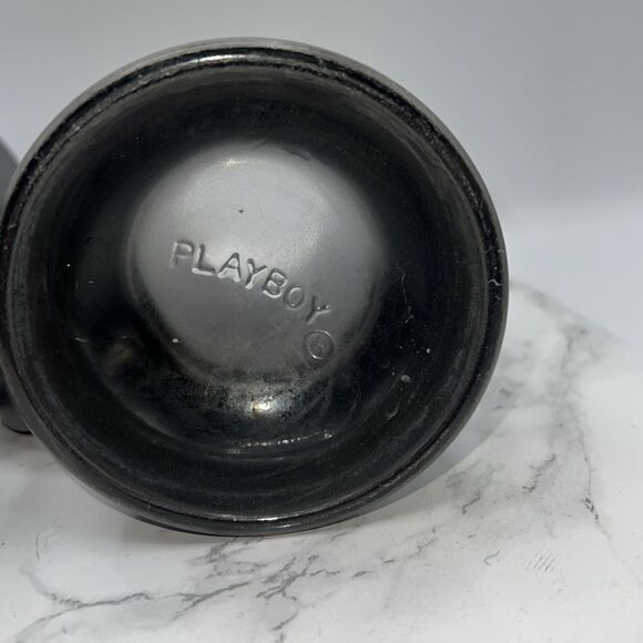 PLAYBOY Vintage Black Matte Glass Beer Mug-Set of 2 - Picture 8 of 8